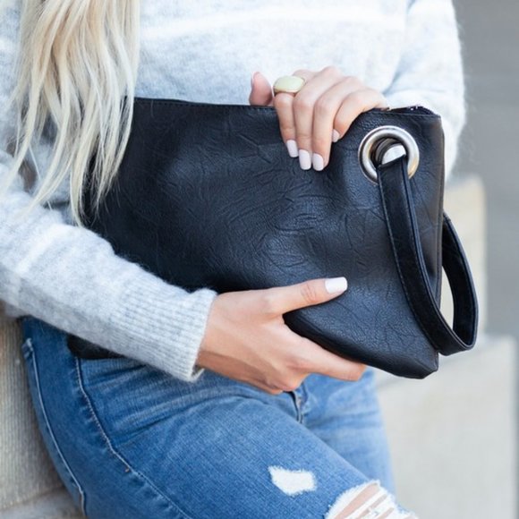 Handbags - Black  Oversized Everyday Clutch